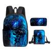 2021 Godzilla Wars King Kong School Bag Three-Piece Combination Set Primary And Secondary School Students Printed Backpack Cartoon School Bag