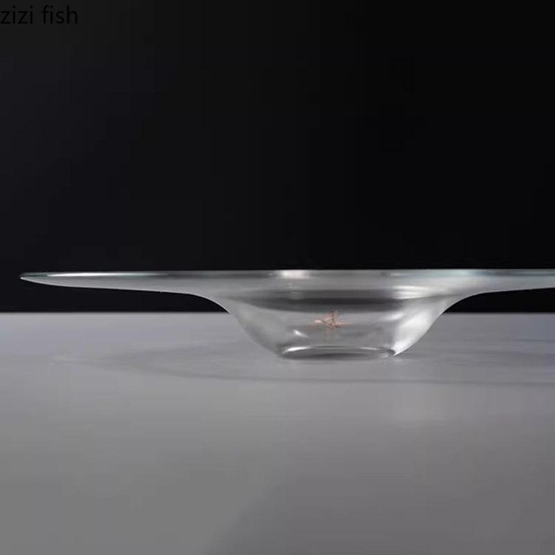 Simplicity Glass Dinner Plate Transparent Dim Sum Plate Pasta Salad Plate Thick Soup Plates Molecular Cuisine Creative Tableware