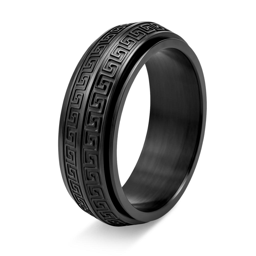 2026 Great Wall Pattern Men's Rotatable Return Pattern Ring Fashionable Trendy Men's Stress Relief Ring