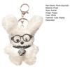 Glasses Dog Plush Keychain Cute Stylish Bag Hanging Decoration Car Key Pendant Trendy Adorable Plush Keychain