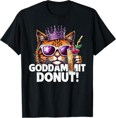 Donut Princess Cat Meme Tee – Kawaii Funny Cartoon Style T-Shirt