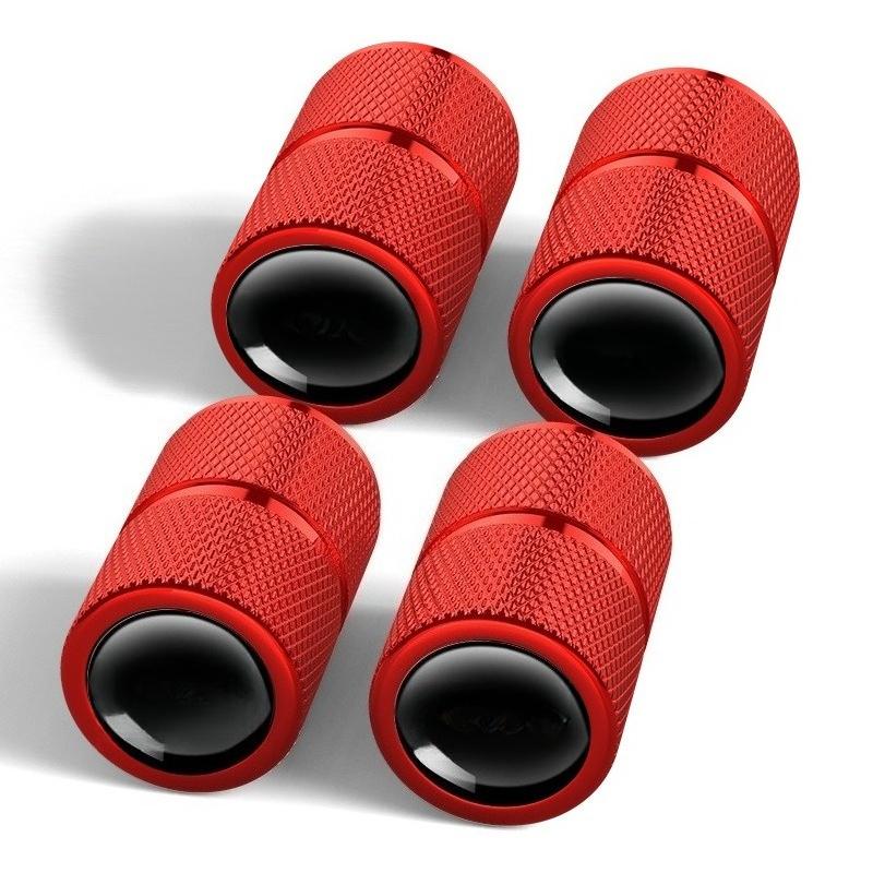 4PCS Aluminum Alloy Tire Valve Cap Anti-theft Decorative Cover General Automobile Valve Cap