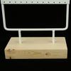 36 Holes Metal Jewelry Storage Rack Display Stand Earrings Necklace   with Wood Base