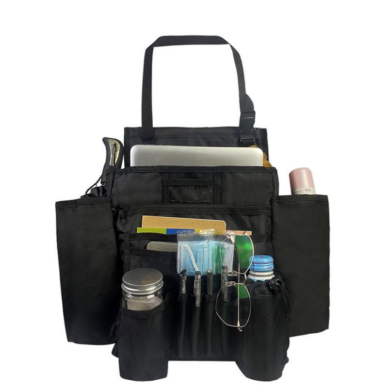 Organizer na przednie siedzenie samochodu Torba do przechowywania oparcia z wieloma kieszeniami Przegrody Regulowane ramię