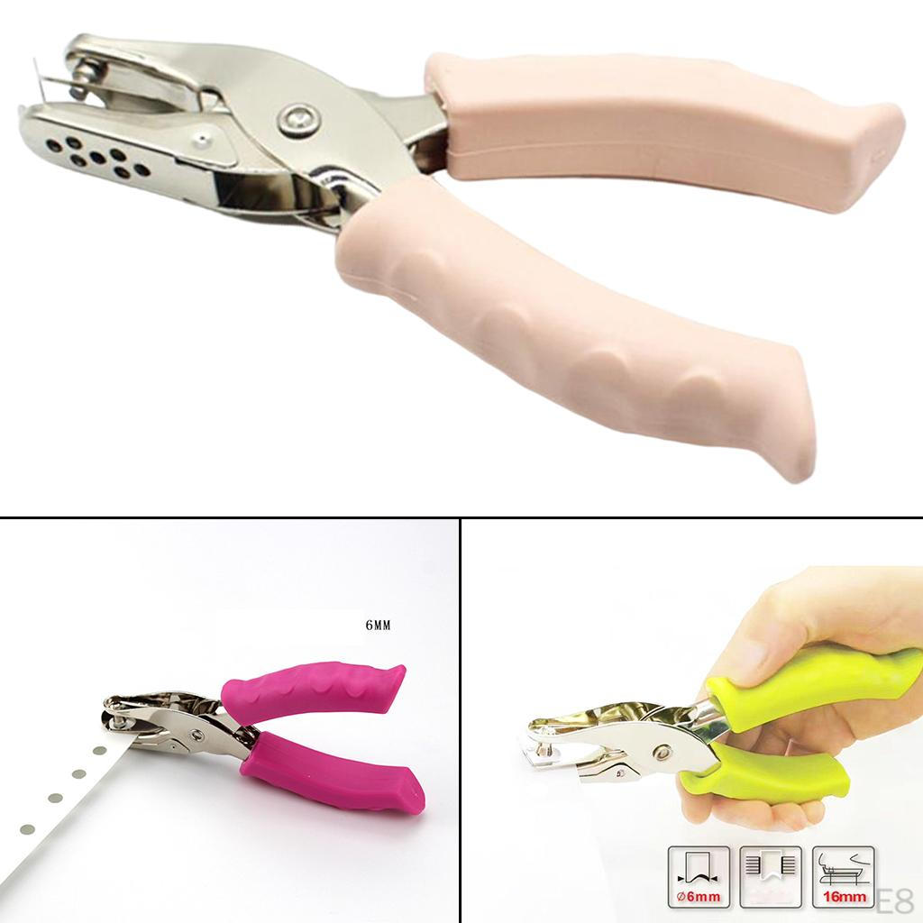 Handheld Tiny Shaped Circle Punchers Single Hole Paper Punch for 8 Sheet Tags Clothing Ticket