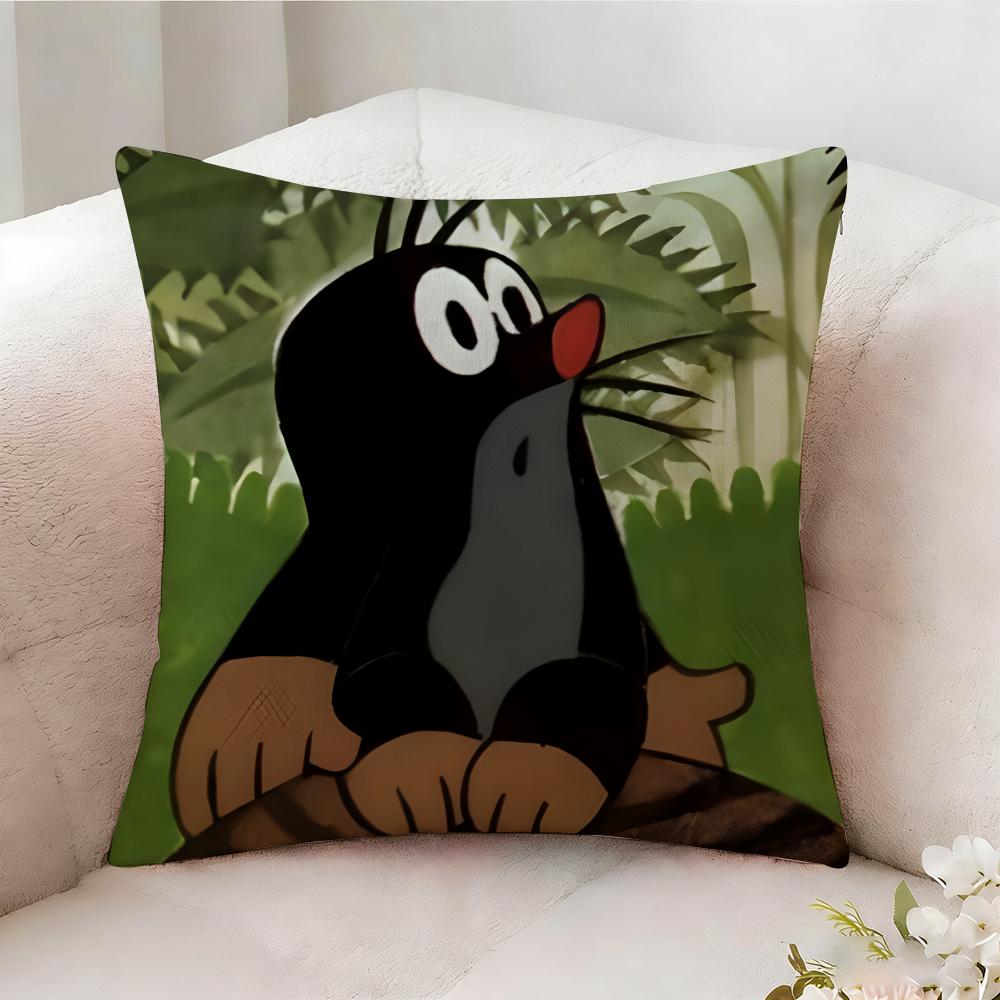 The LLittle Mole Anime Pillow Case Pillowcase Doublesided Printed Sofa Cushion Bedroom Headboard Pillow