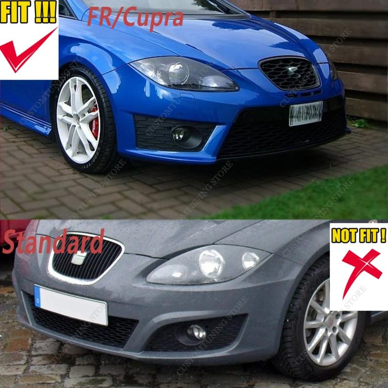 Car Front Bumper Lip Spoiler Splitter Diffuser For Seat Leon MK2 2.5 FR Cupra 2010-2012 Facelift Air Blade Bodykits Tuning