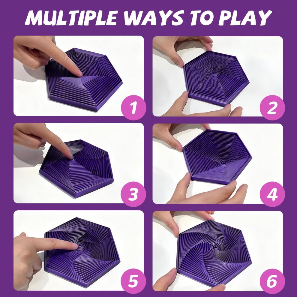 Autism Sensory Toys,3D Sensory Fidget Star,Anxiety Toys for Adults Stress Relief,Purple,S