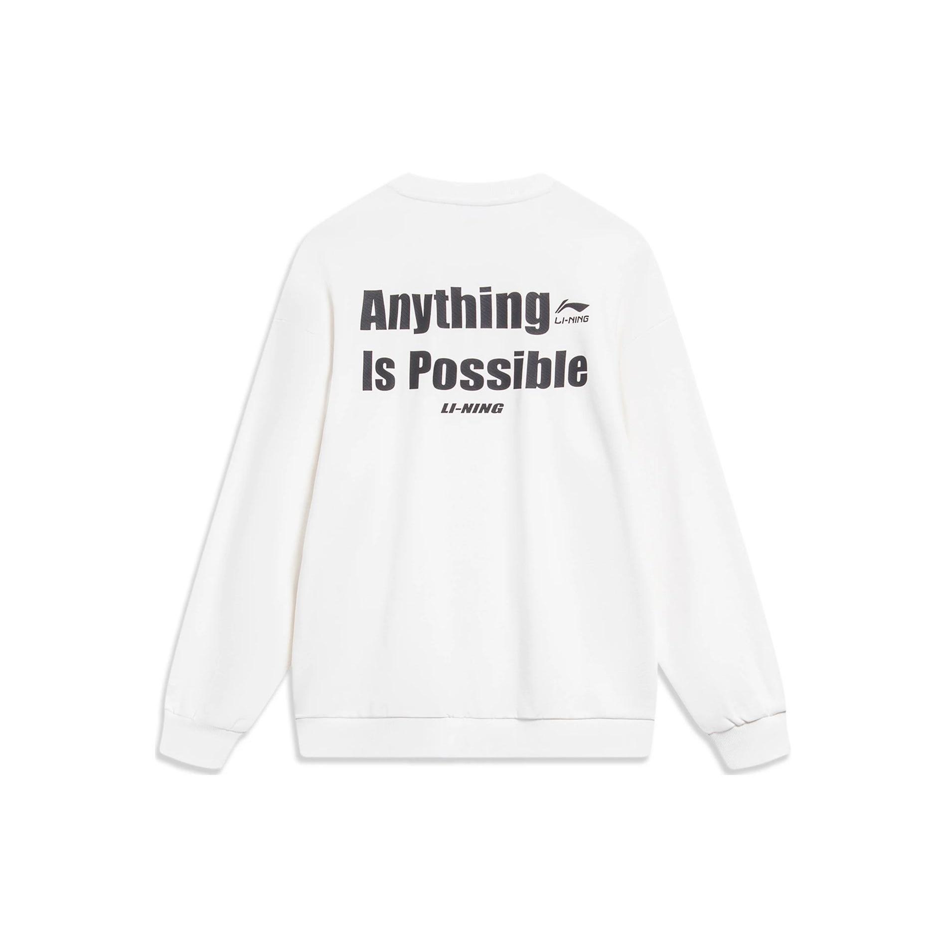 Li-Ning Anything Is Possible Graphic Sweatshirt White Men s AWDT683-1 XXXL