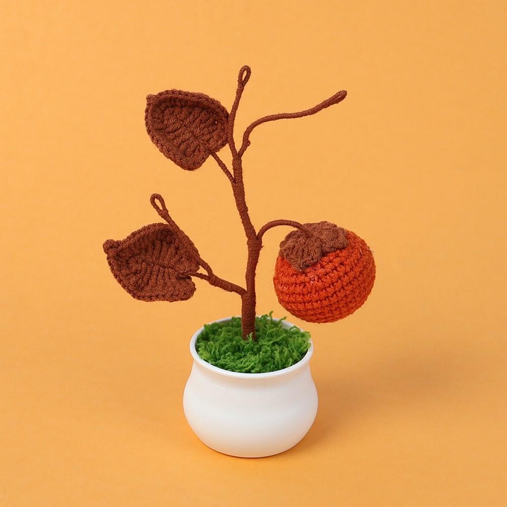 Hand-Knitted Wool Fake Flowers Set: Sunflower, Carnation, Tulip - Desktop Decor, Teacher/Student Gift, Everlasting Bouquet