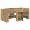 Kids Loft Bed 2 pcs Rustic Oak Wood Based Material