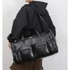 Large Capacity Leather Travel Bag Unisex Duffel Bag With Shoe Compartment Multifunctional Fitness Sports Bag
