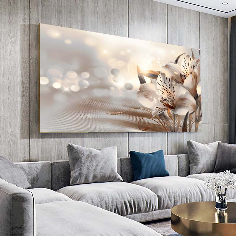 Canvas Prints Pictures Living Room Wall Art Lilies Flowers Painting Home Decor Modular Beautiful Floral Poster