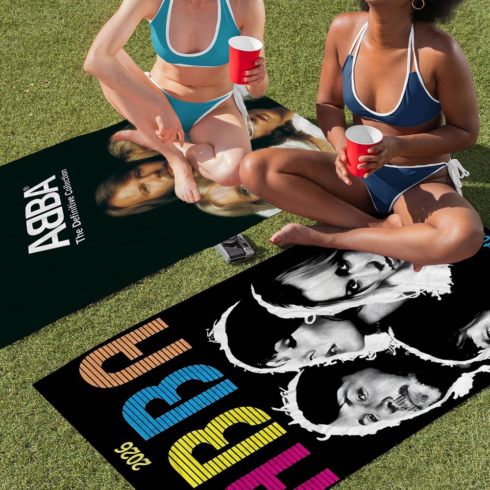 Textilien A-Abba-Band Microfiber Beach Towel Absorbent Quick Dry Soft Yoga Swimming Resort Mountain Climbing Towel
