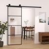VidaXL Sliding Door with Hardware Kit Frosted Door Sliding Rail Door Stops Anti-jump Block 76x205 Cm 3152146