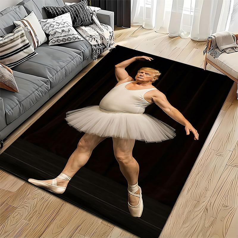 Ballet Dancer in White Tutu suitable as a non-slip mat for the living room or bedroom sofa