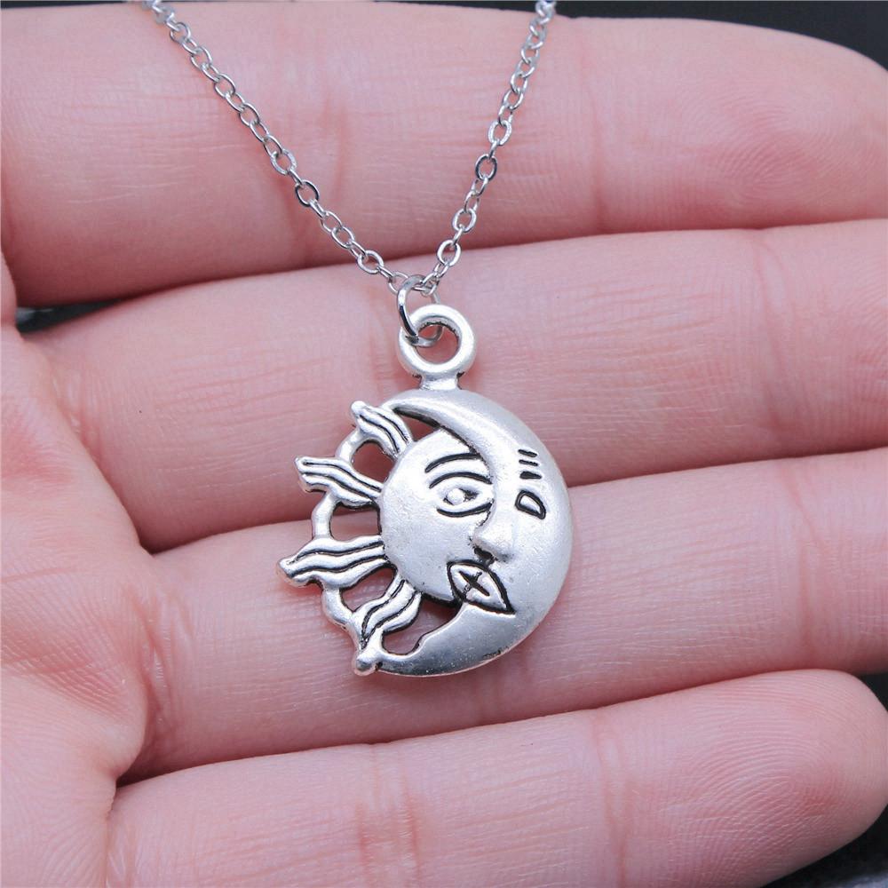 Necklace Chokers 40cm Short Chain The Sun Moon Kids' Jewelry Materials QN071