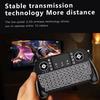 Dual-mode 2.4G Wireless Keyboard Bluetooth Keyboard RGB Mini Keyboard 7 Color Backlit Air Mouse Remote Control with Touchpad for PC Android TV Box