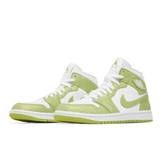 

Air Jordan Wmns Air Jordan 1 Mid SE Green Python DV2959-113 EU 36 белый