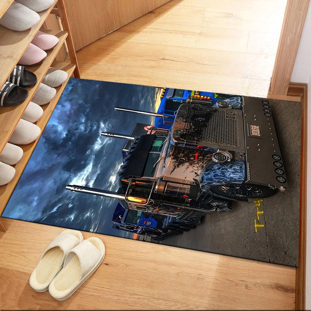 Kw Heavy Trucks Area Rug Suitable For Balcony Game Room Bedrooms Outdoor Antislip Carpet Decorate Offices Perfect Gift For Friends Family
