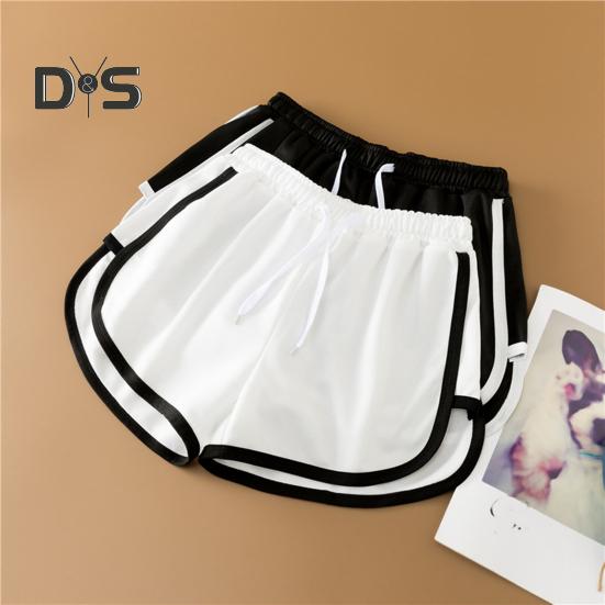 Anti-Pilling-Damenhose mit elastischem Bund, modische Sommershorts mit weitem Bein