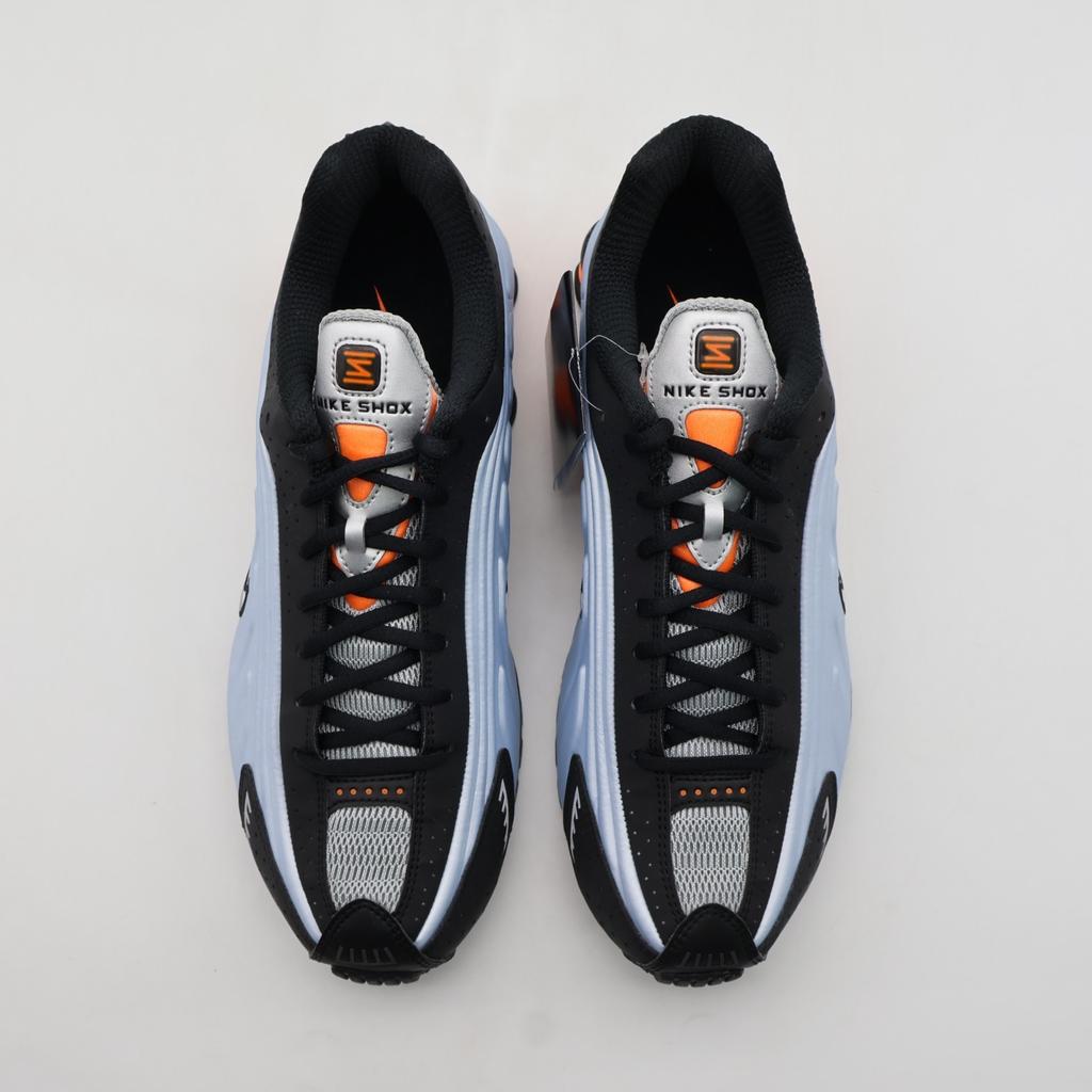 AR3565-401 Nike Shox R4 Blue Tint Total Orange Black Metallic Silver (Women's)