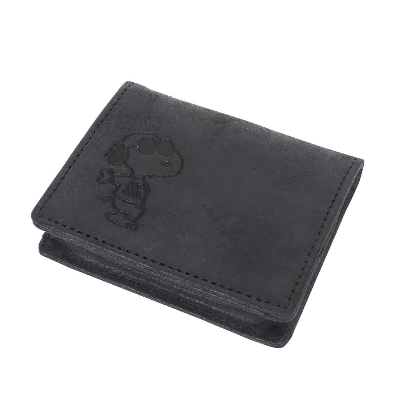 

PEANUTS coin purse for men and genuine coin series [Peanuts] women, leather, box-shaped case, JOE COOL [57507] (black) чорний