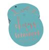 Inkdotpot Pack Of 100 Real Gold Foil Paper Tags Cheers To Retirement Favor Hang