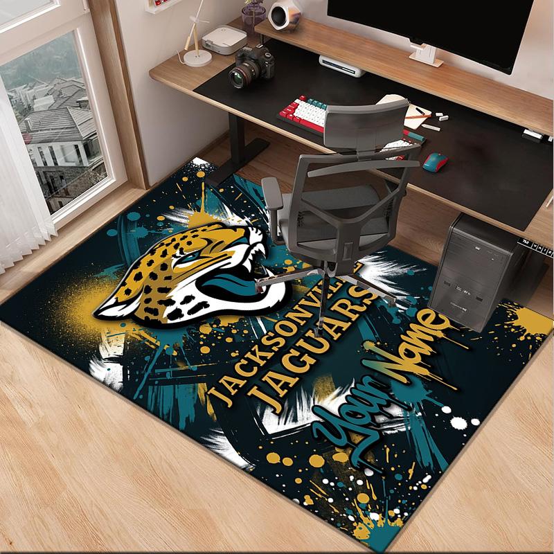 Custom NameJaguars Team Spirit Carpet, Indoor Rug, Chair Rug, Living Rooms, Doormat Made From Polyester Home Decor Birthday Christmas Gifts