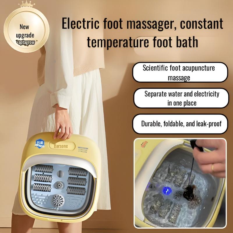 Home Foldable Foot Bath Bucket Fully Automatic Constant Temperature Heating Foot Bath Massage Machine