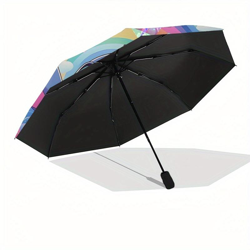 Stitch,Fantasy Themed folding umbrella, the best choice for gift giving, 8 ribs, casual, durable, lightweight and portable travel umbrella,