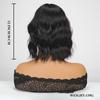 Short Curly Wavy Bob Wig 12 Inch Shoulder Length Middle Part Short Brown Wig Heat Resistant Synthetic Party Costume Cosplay Wig For Girls Wear Wigs
