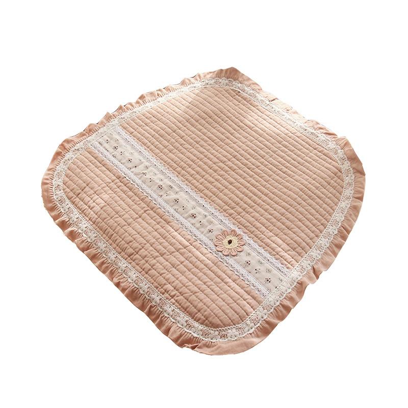 1pcs Polyester Chair Cushions Set - Thin Cotton-Feel Seat Pads for Dining Chairs Home Office - Simple Design with Straps