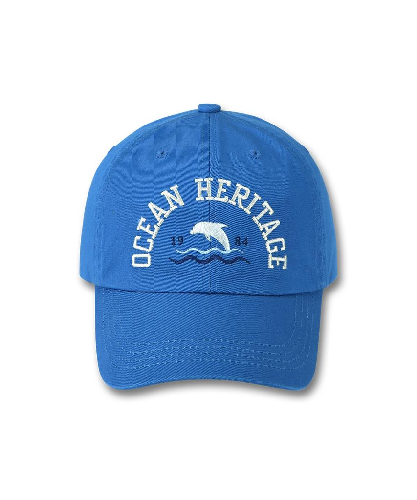 DOLPHIN WAVE APPAREL Ocean Heritage Dolphin Ball Cap Blue