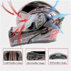 JIEKAI-902 Motorcycle Supplies Full Face Flip Up High Strength ABS Various Rider Equipment with Face Shield Men's Women's Motorcycle Full Face Eq