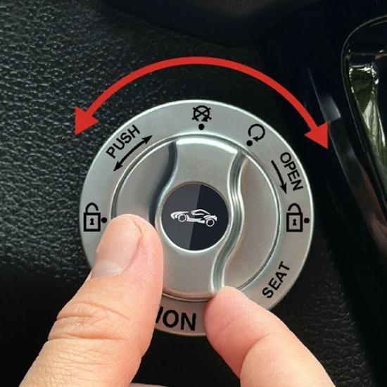1Pc Metal Car Accessories Engine Start Stop Push Button Switch Cover Decoration