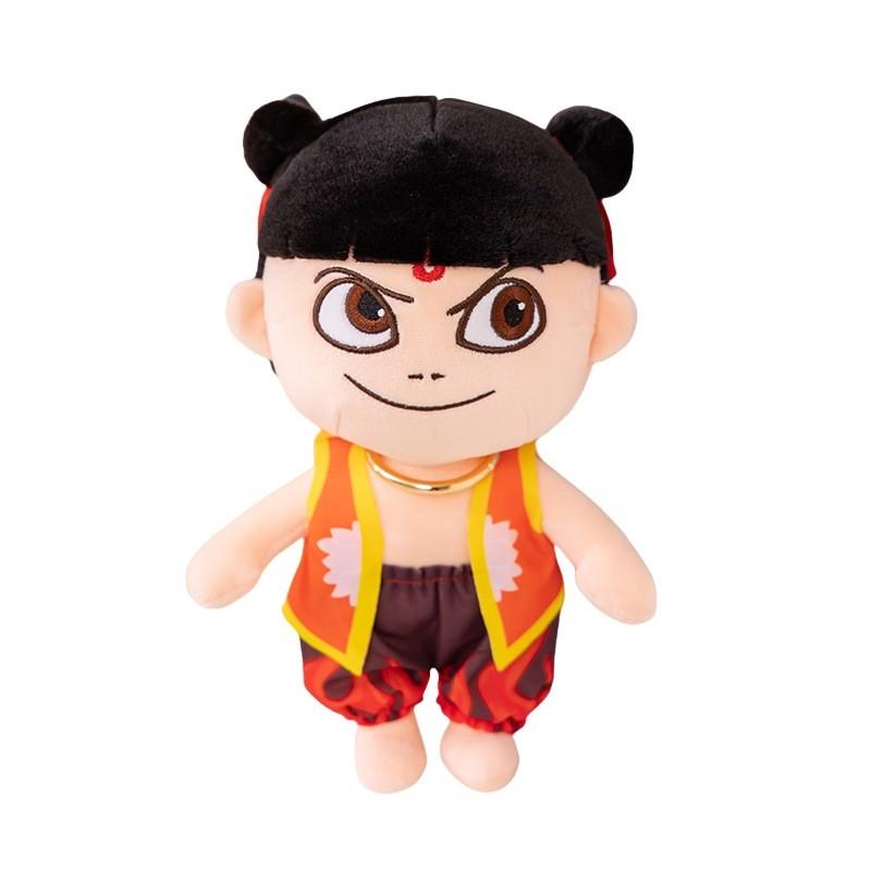 Plush Ne Zha Toys Cartoon Stuffed Dolls Anime Character Decoration Kids Gift