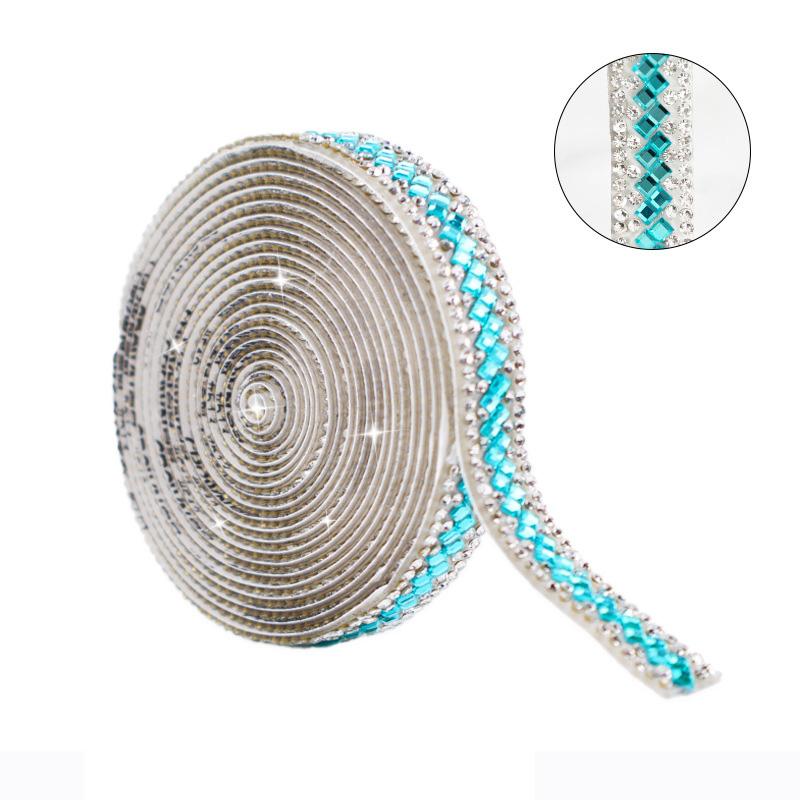 3Yards/Roll Embellishments Sparkling Rhinestone Tape Dresses Decoration Glass DIY Bag & Box Jewelry Making Parts Crystal Ribbon