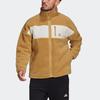 Adidas Logo Lässige Gespleißte Stehkragen Sportjacke Unisex Jacken Gelb HI1185