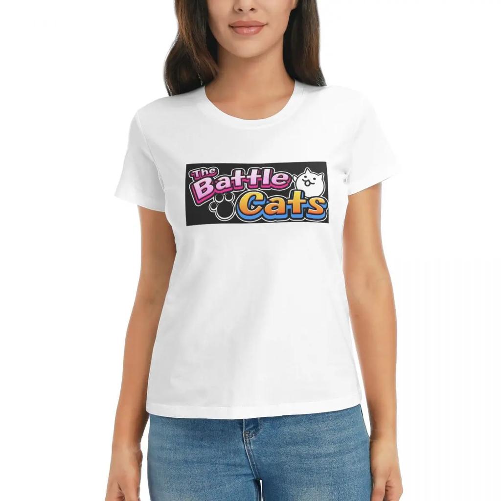Women TShirt Nyanko Great War Battle Cats 10 Summer Short Sleeve Tees ONeck Cotton T Shirts Clothes Tops Streetwear