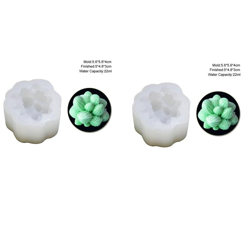 Succulent Plants Fondant Silicone Mold 3d DIY Candle Clay Resin Plaster Chocolate Wax Mould Flower Decorative Molding