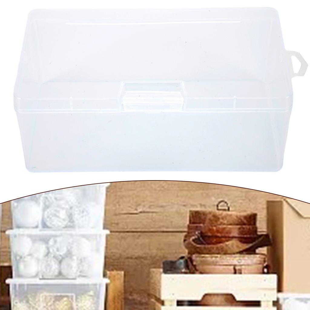 Rectangular Transparent With Lid Storage Box Multipurpose Home Storage Bag Collection Container Desktop Cosmetics Sundries Case