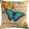American Retro Printed Linen Pillowcase Living Room Sofa Office Pillow Car Cushion Cover