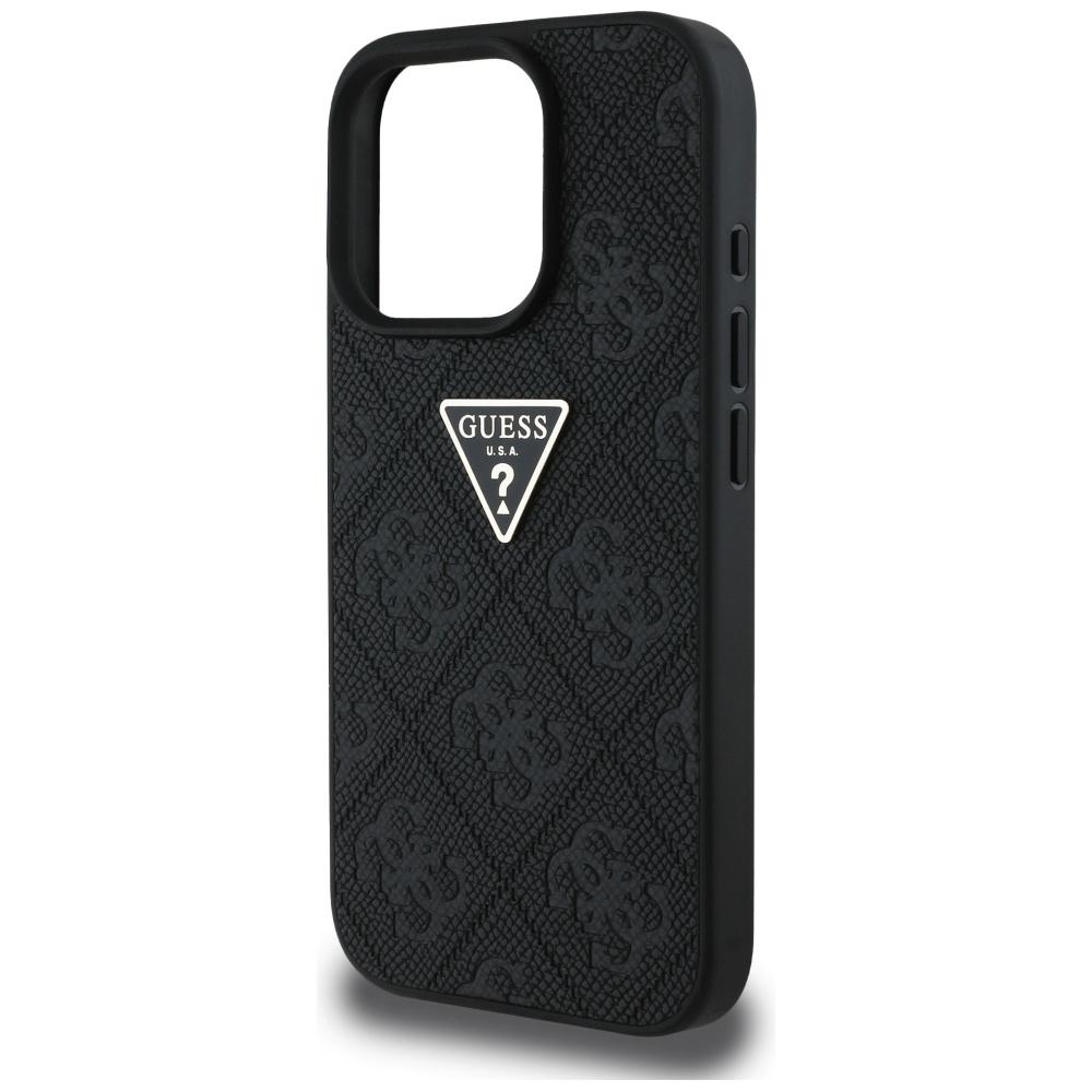 Etui Guess Hot Stamp 4G Pattern Triangle Metal Logo Do Iphone 16 Pro Czarny