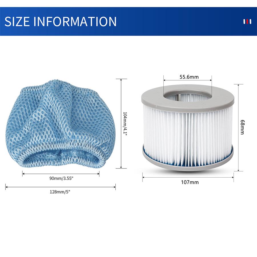 Inflatable Hot Tub Spa Bath Water Filter for Miweba MSpa Whirlpool Replacement Filter/Filter Holder for Inflatable Pools