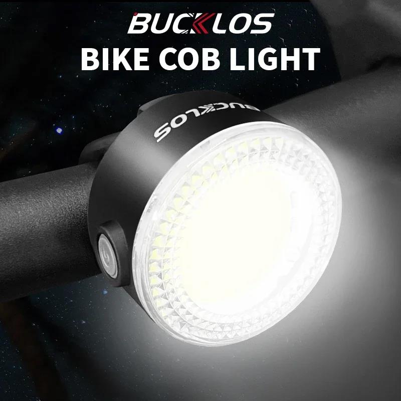 BUCKLOS Bike Light COB Front Rear Bicycle Lights LED Rechargeable Mountain Road Bicycle Lamp MTB Tail Light Cycling Flashlight 5