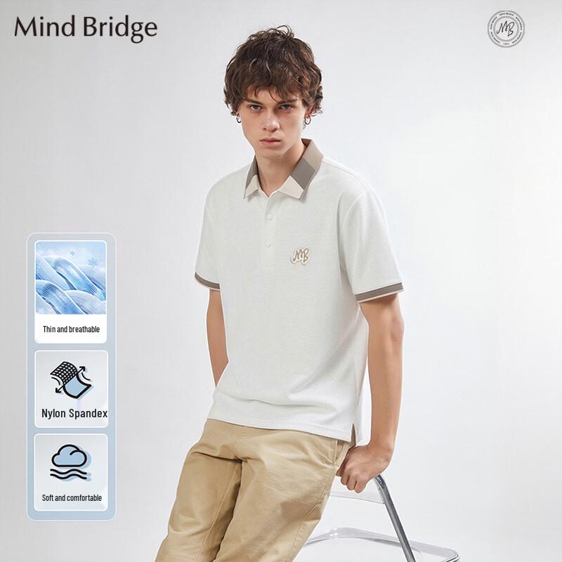 

Mind Bridge Men s Color-Block Collar Polo Shirt 2XL
