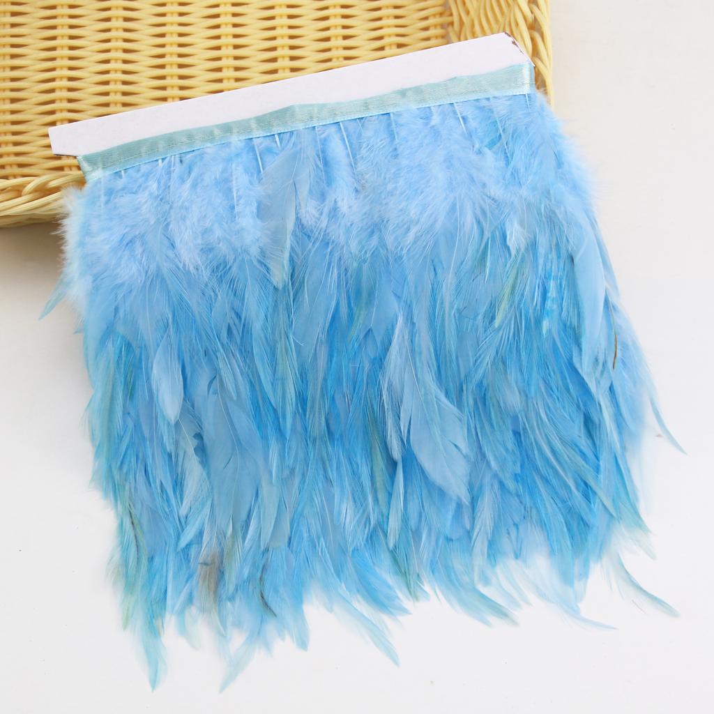 Feather1/5/10 Meter Rooster Chicken Feather Trims 4-6 Inch Natural Feathers for DIY Crafts Costume Clothing Hat Mask Making
