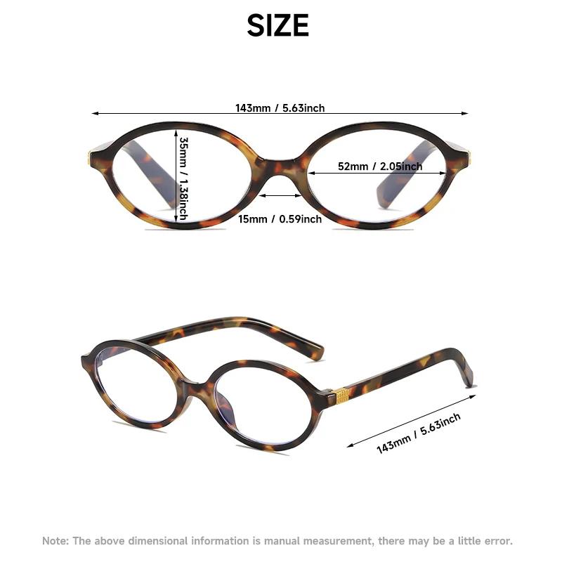Ovale Vintage Lesebrille Damen Anti-Blaulicht Lesebrille Herren Blaulicht blockierende Alterssichtigkeit Brille Modebrille