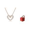 Swarovski Swan Heart Necklace Women Necklace Rose-Gold 5628657